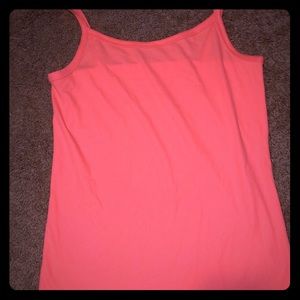 Bright pink tank top